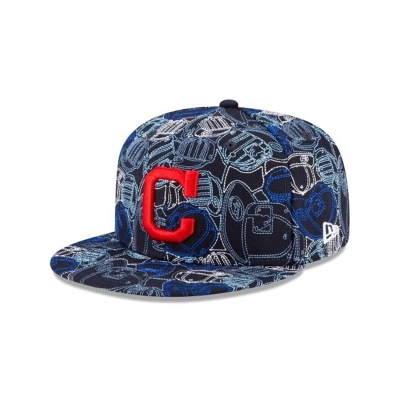 Cleveland Indians Gorra | New Era MLB Cap Chaos 59fifty Fitted Cap Mexico - Azules